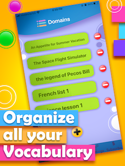 organized saved vocabulary